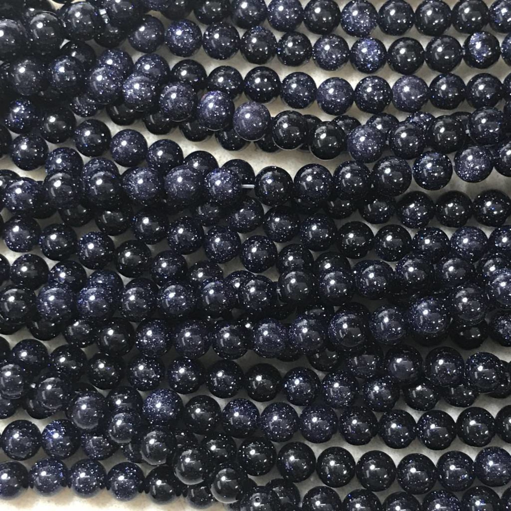 Blue Goldstone 6mm Round