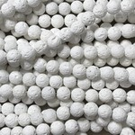 Synthetic WHITE LAVA Diffuser Beads 8mm Round