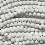 Synthetic WHITE LAVA Diffuser Beads 6mm Round