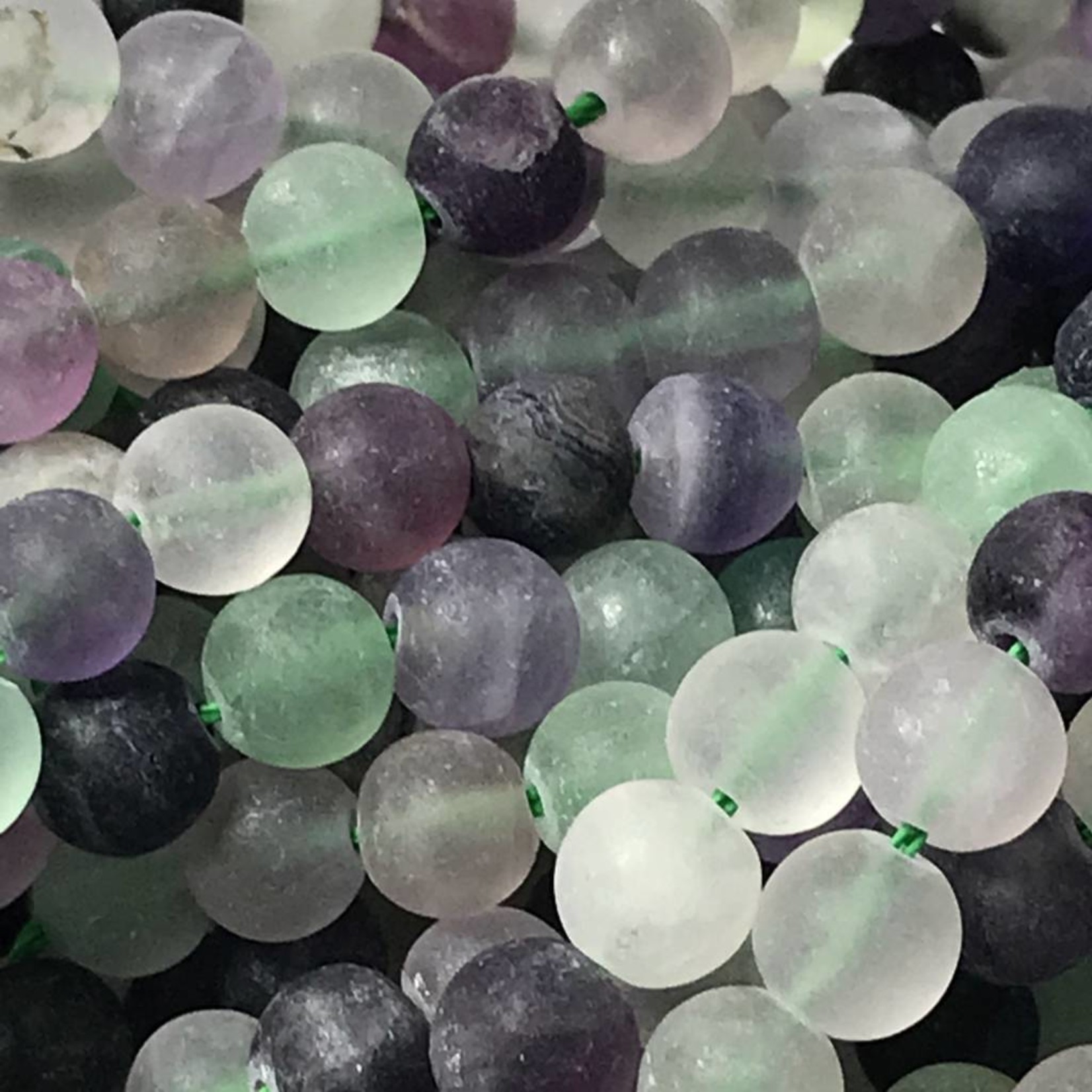FLUORITE Natural Frosted 6mm Round