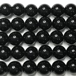 6mm Round Natural Black TOURMALINE