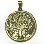 Gold Plated Stainless Steel Tree of Life Pend. 44mm
