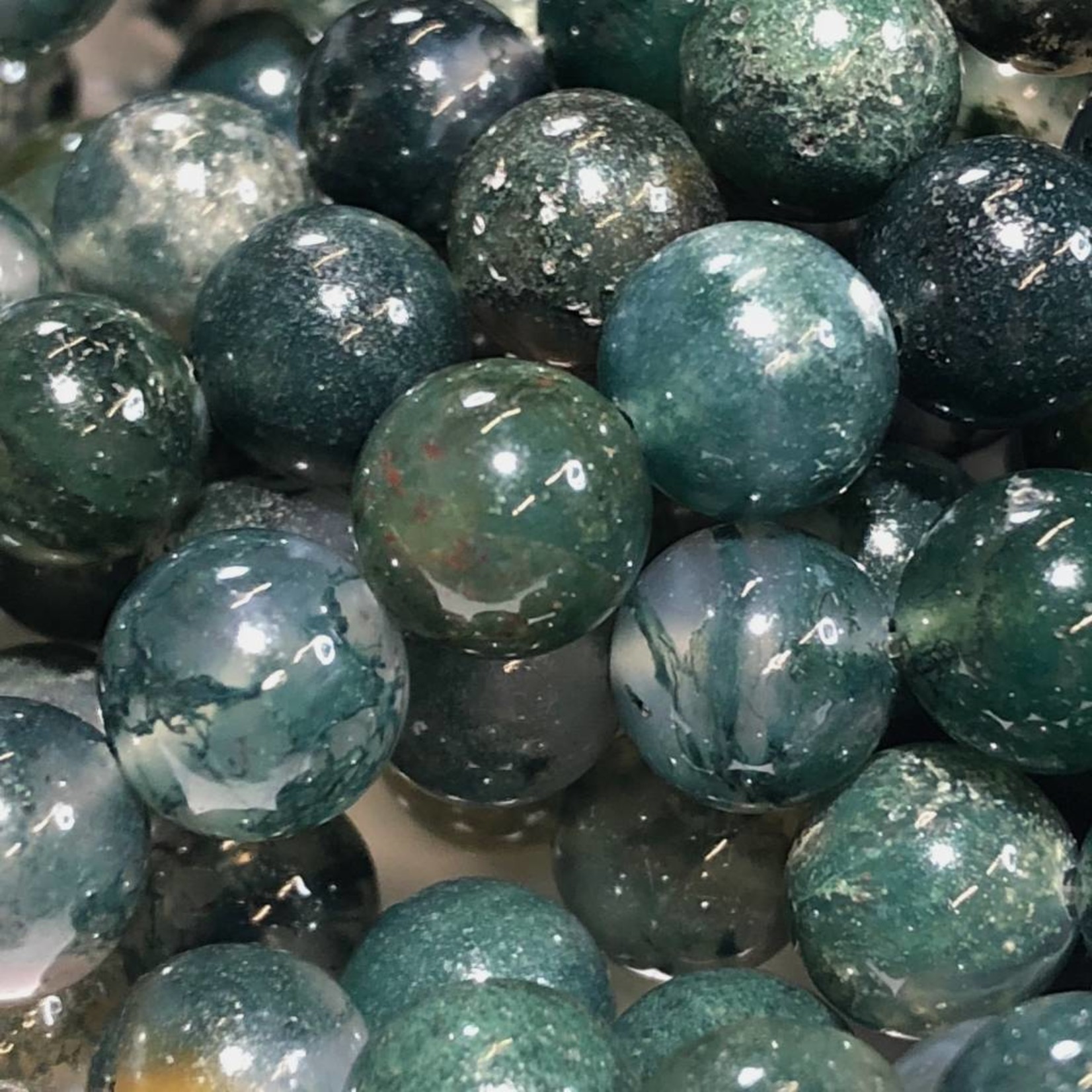 Natural Moss AGATE 8mm Round