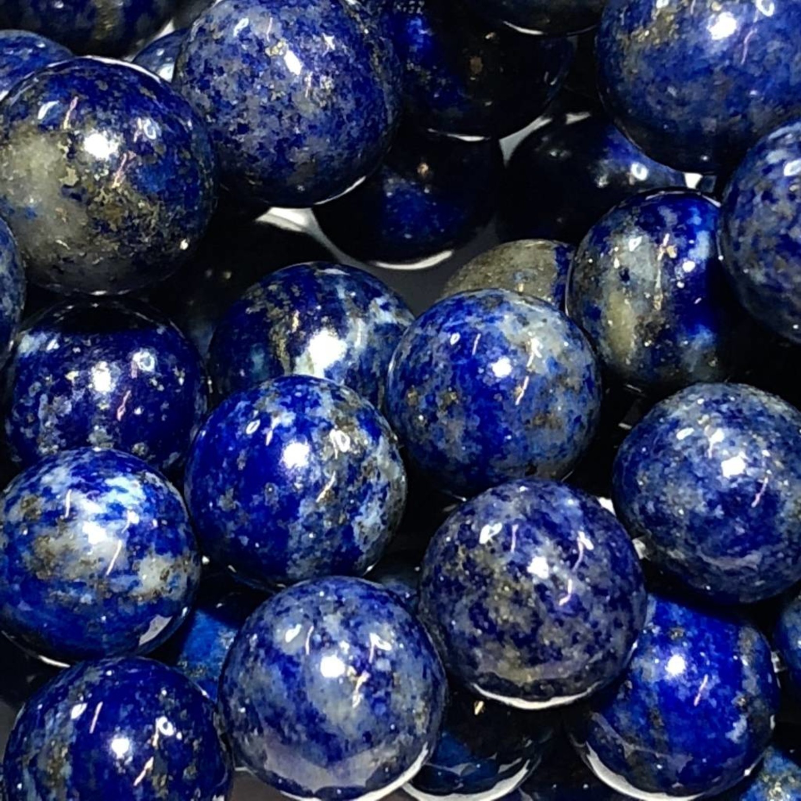 Natural UNDYED Lapis Lazuli 8mm Round