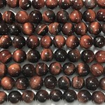 Natural RED TIGER EYE Grade A 8mm Round
