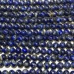 Lapis Lazuli Undyed Natural Grade AB 6mm Round