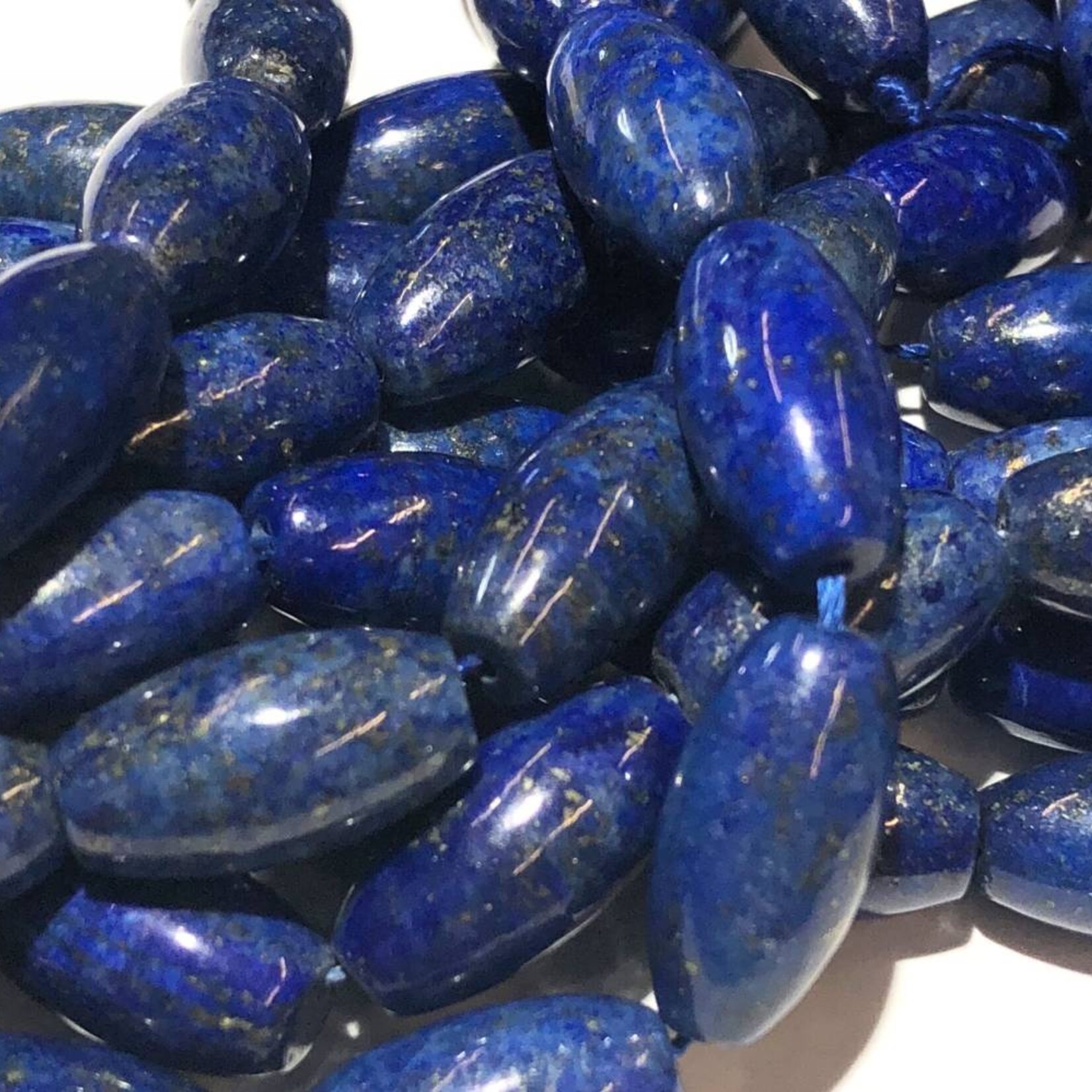 Lapis Lazuli Natural Dyed 16x8mm Rice Bead