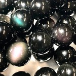 Natural Obsidian (Rainbow) Sheen 10mm Round