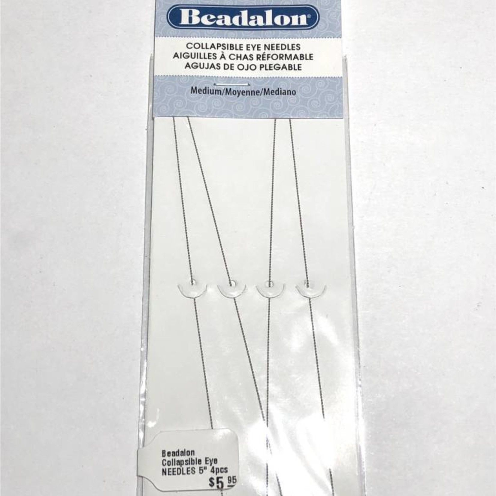 Beadalon Beadalon Collapsible Eye NEEDLES 5" 4pcs