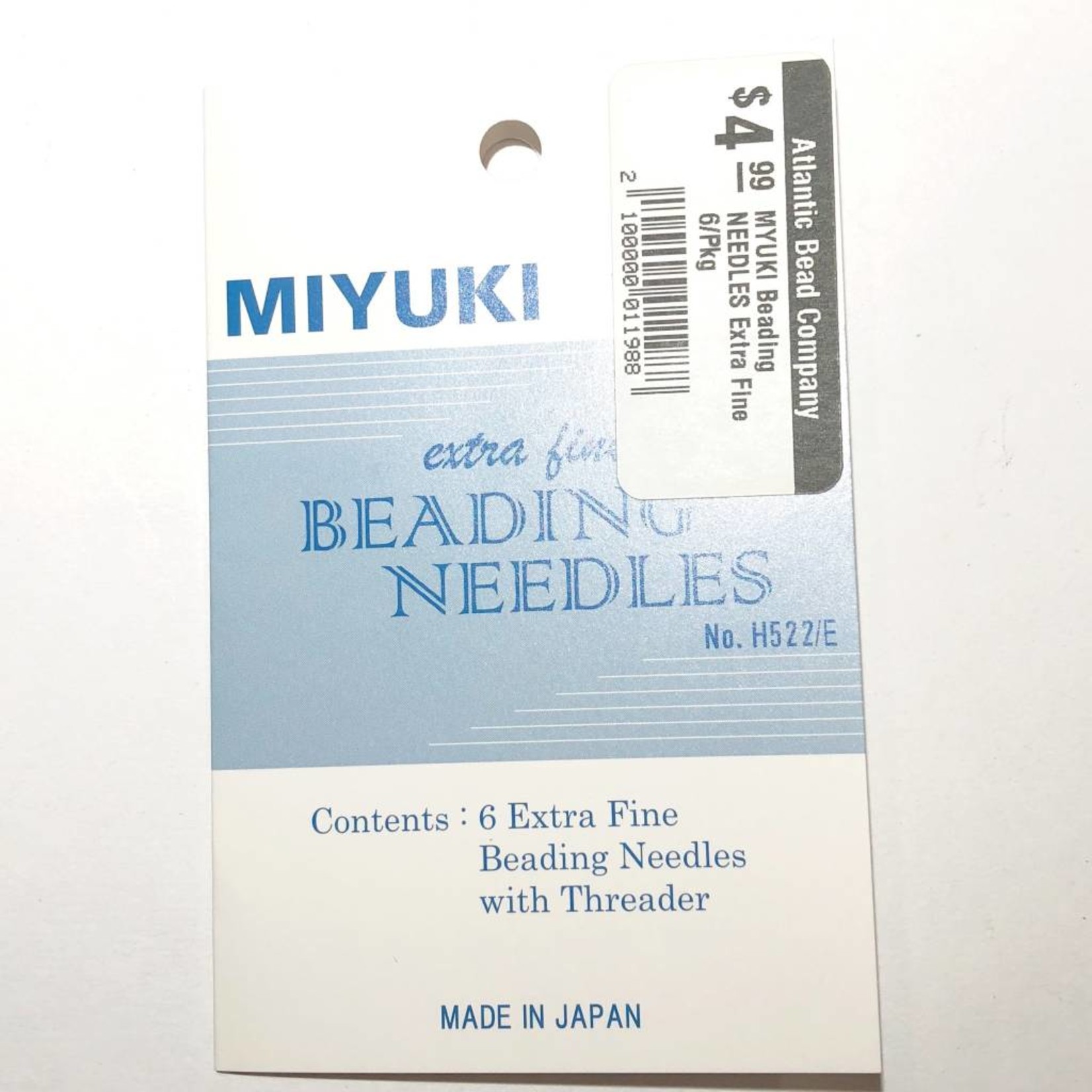 Miyuki MIYUKI Beading NEEDLES Extra Fine 6/Pkg