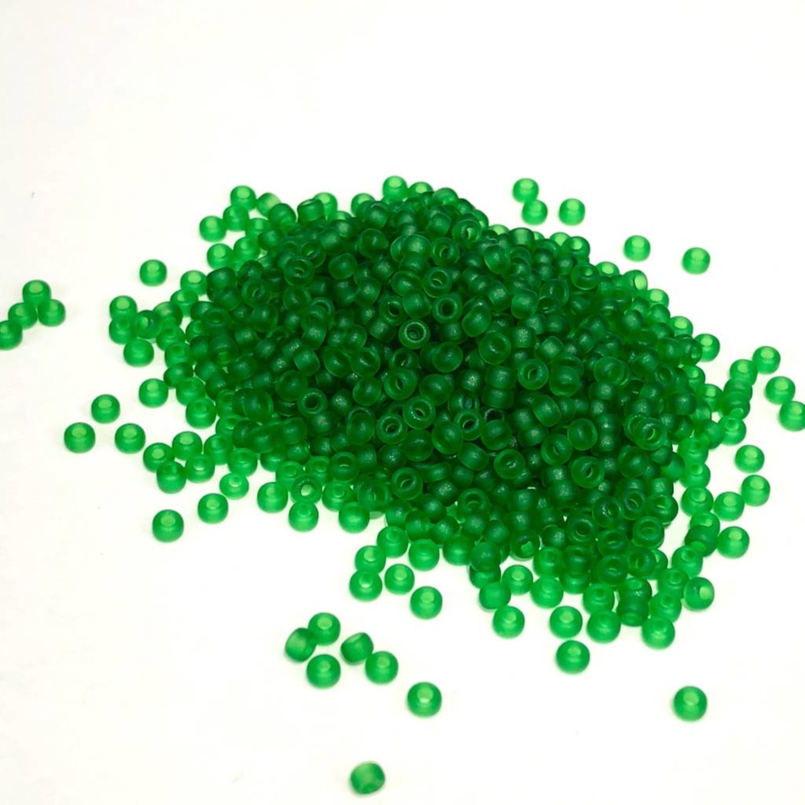 MIYUKI Rocaille 11-0 Matte Transparent Green 25g