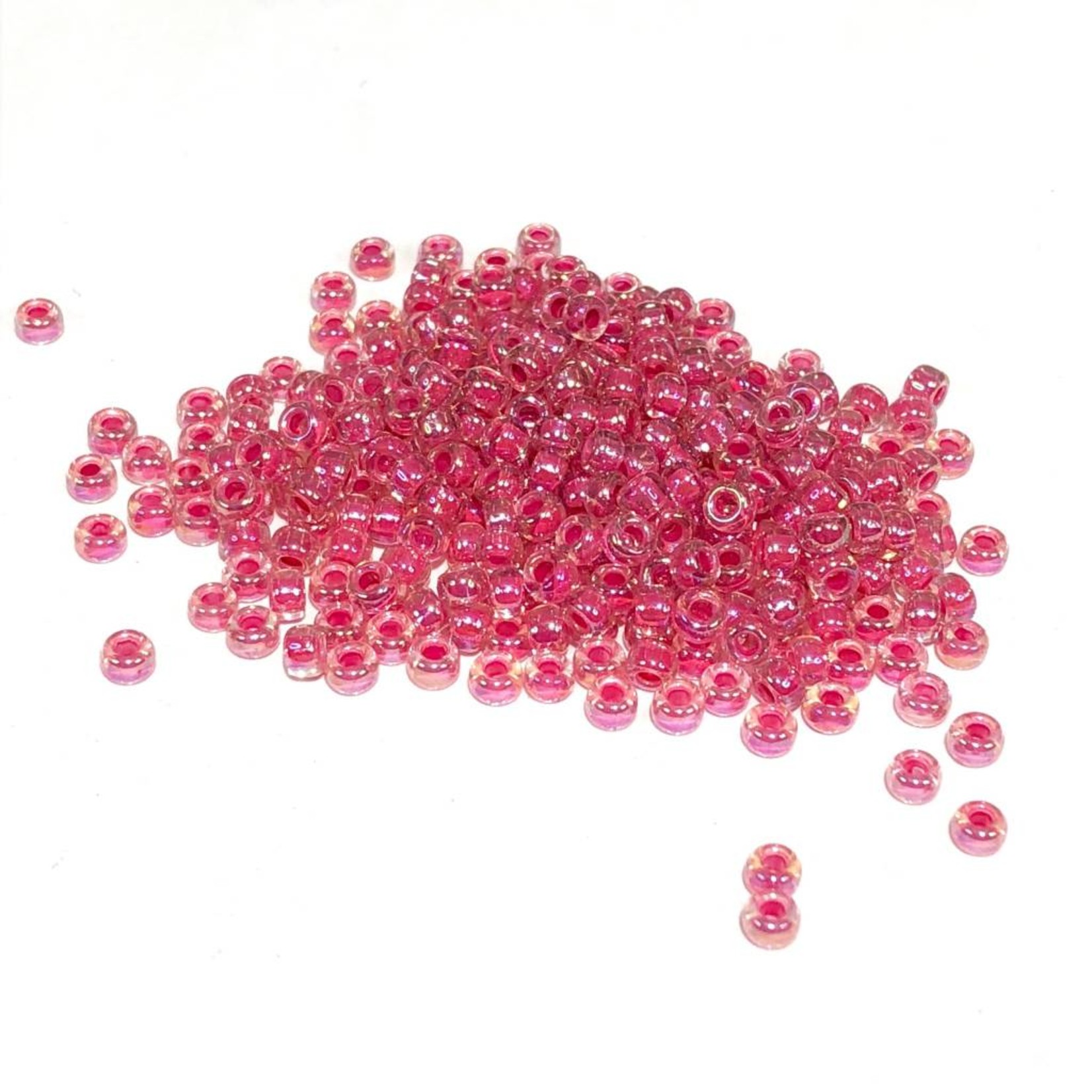 MIYUKI Rocaille 8-0 Lined Hot Pink Crystal AB 25g