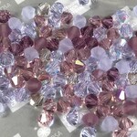 Preciosa Crystal 4mm Bicone MIX Lilacs 144pcs