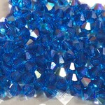 Preciosa Crystal 4mm Bicone Capri Blue AB 144pcs