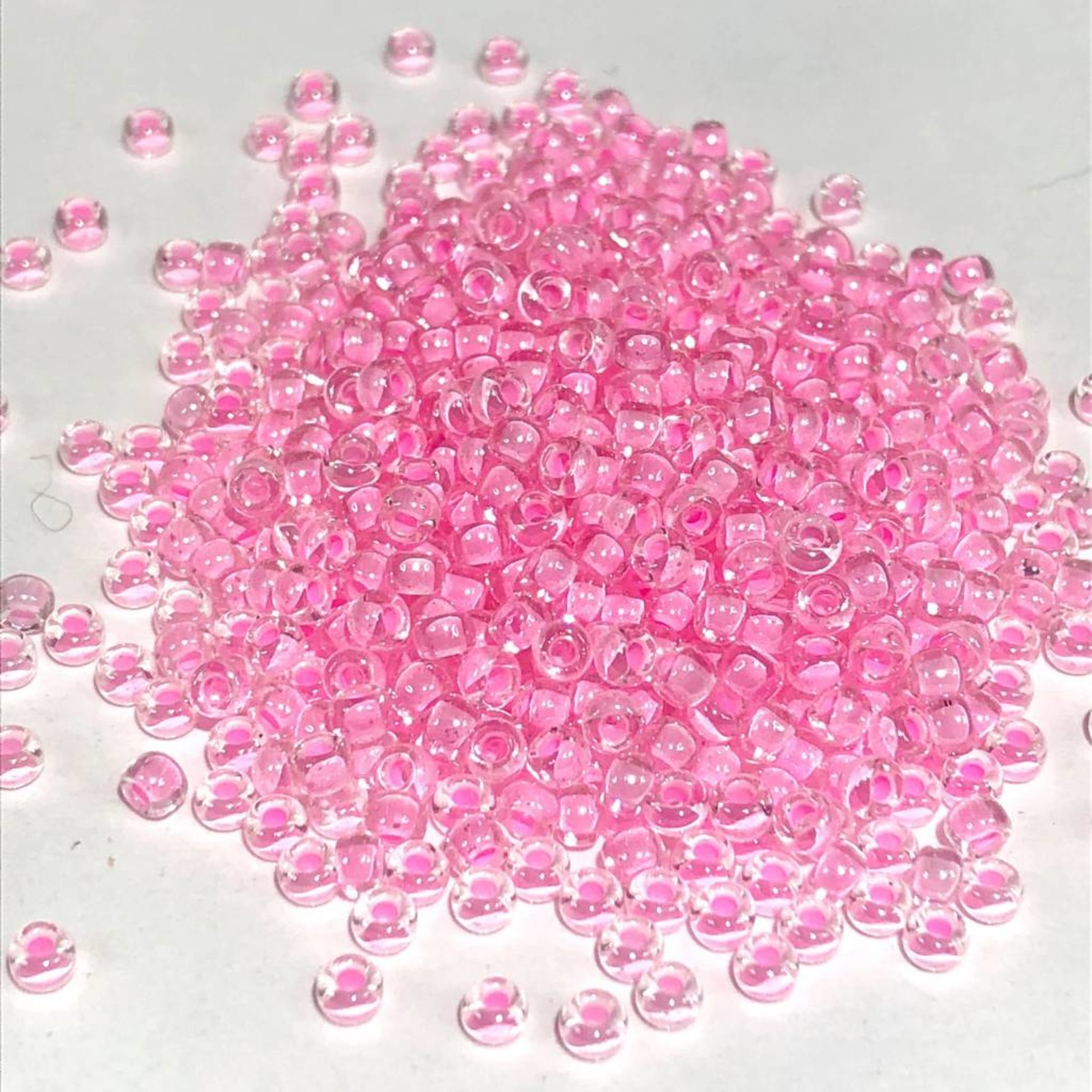 MIYUKI Rocaille 8-0 Pink Lined Crystal 25g