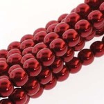 PRECIOSA Crystal Pearls 4mm Xmas Red 120pcs