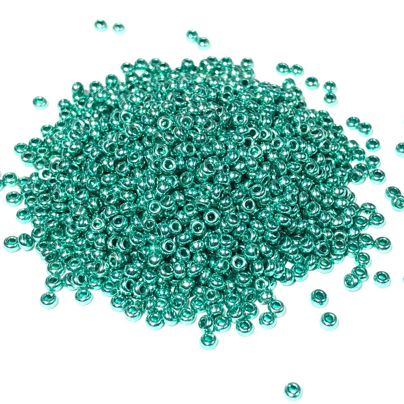 PRECIOSA 10-0 Seed Beads Metallic Green 22.5g