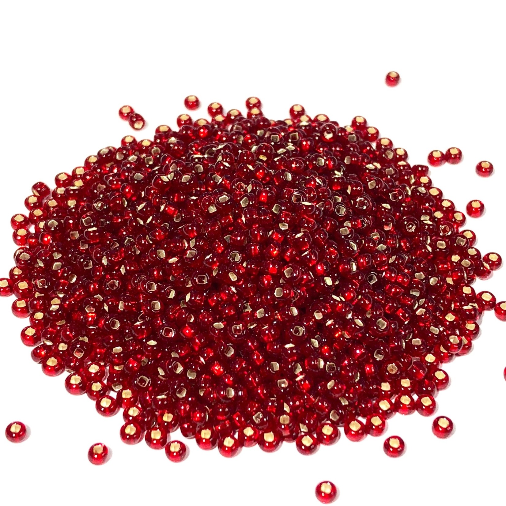 PRECIOSA 10-0 Seed Beads Silver Lined Red 22.5g