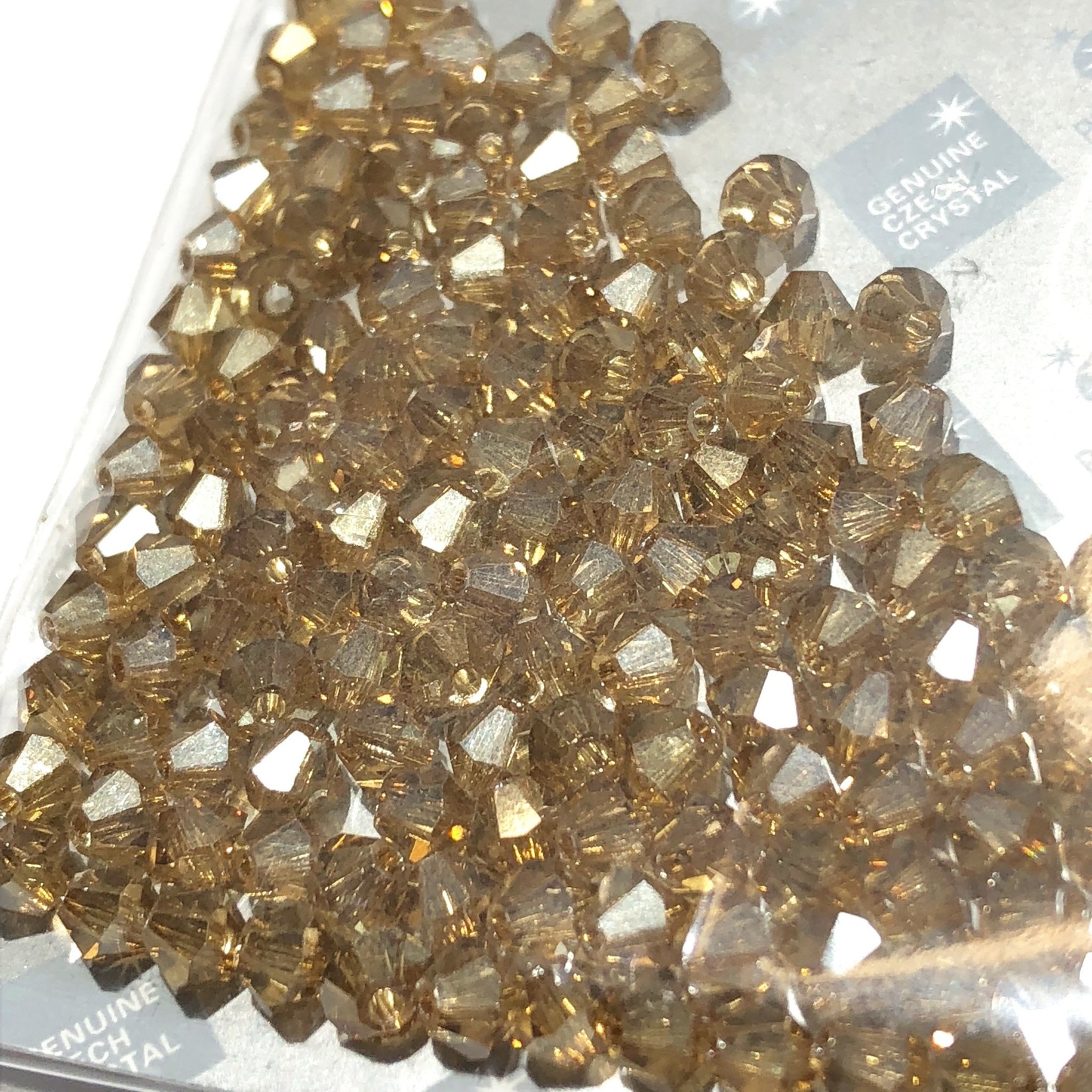 Preciosa Crystal 4mm Bicone Crystal Golden Flare 144pcs