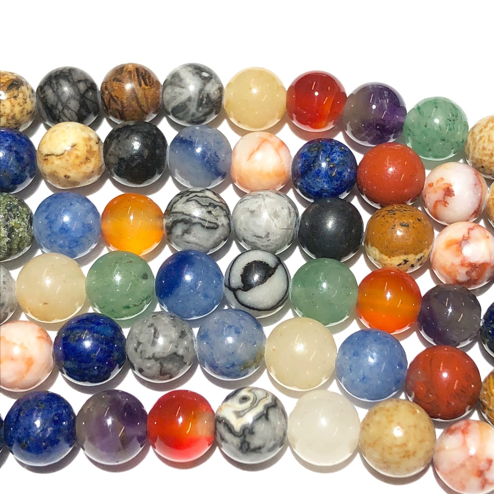 GEMSTONE Assorted 6mm Multi-Colour Round