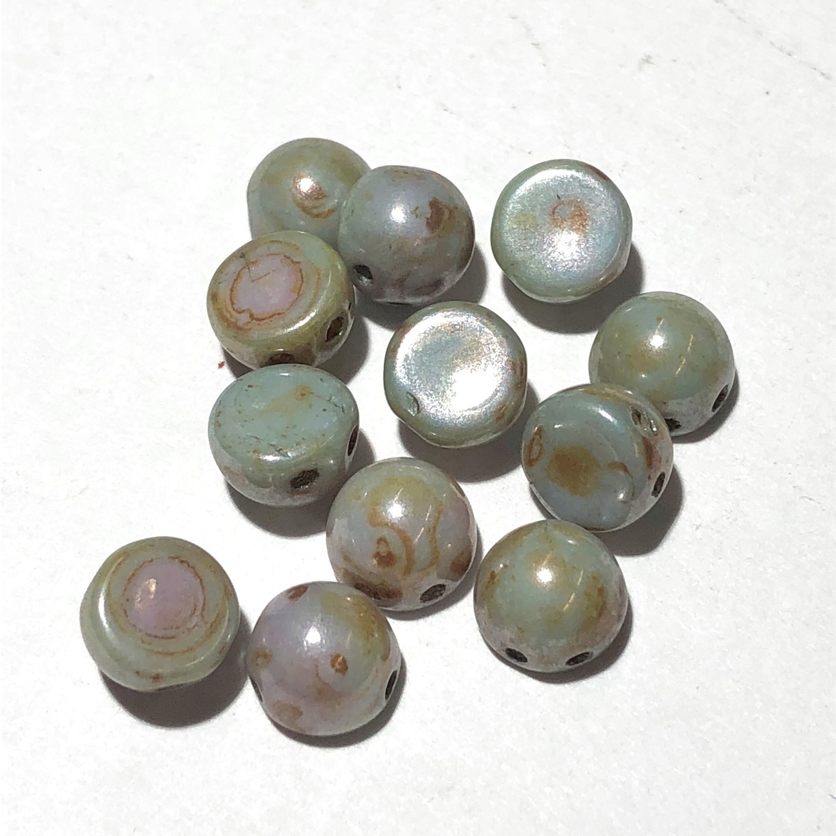 CzechMates CzechMates CABOCHON Op Green Ultra Luster 10g