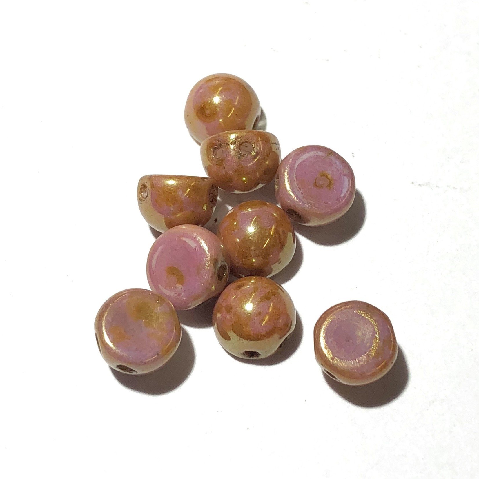 CzechMates CABOCHON Op Rose/Gold Luster 10g
