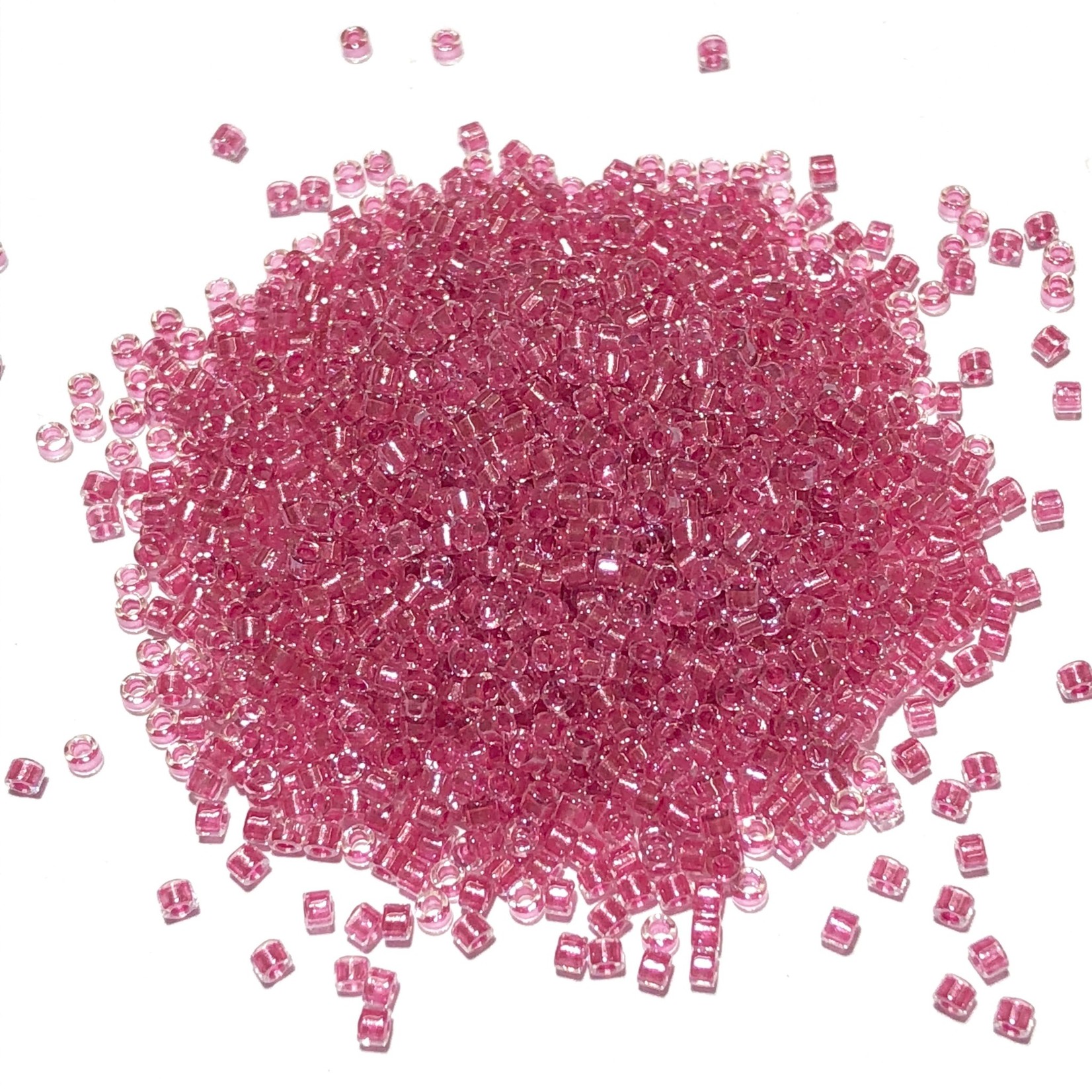 MIYUKI Delica 11-0 Sparkle Crystal Lined Pink 10g