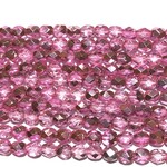 MATUBO Firepolish Metallic Crystal Hot Pink 4mm