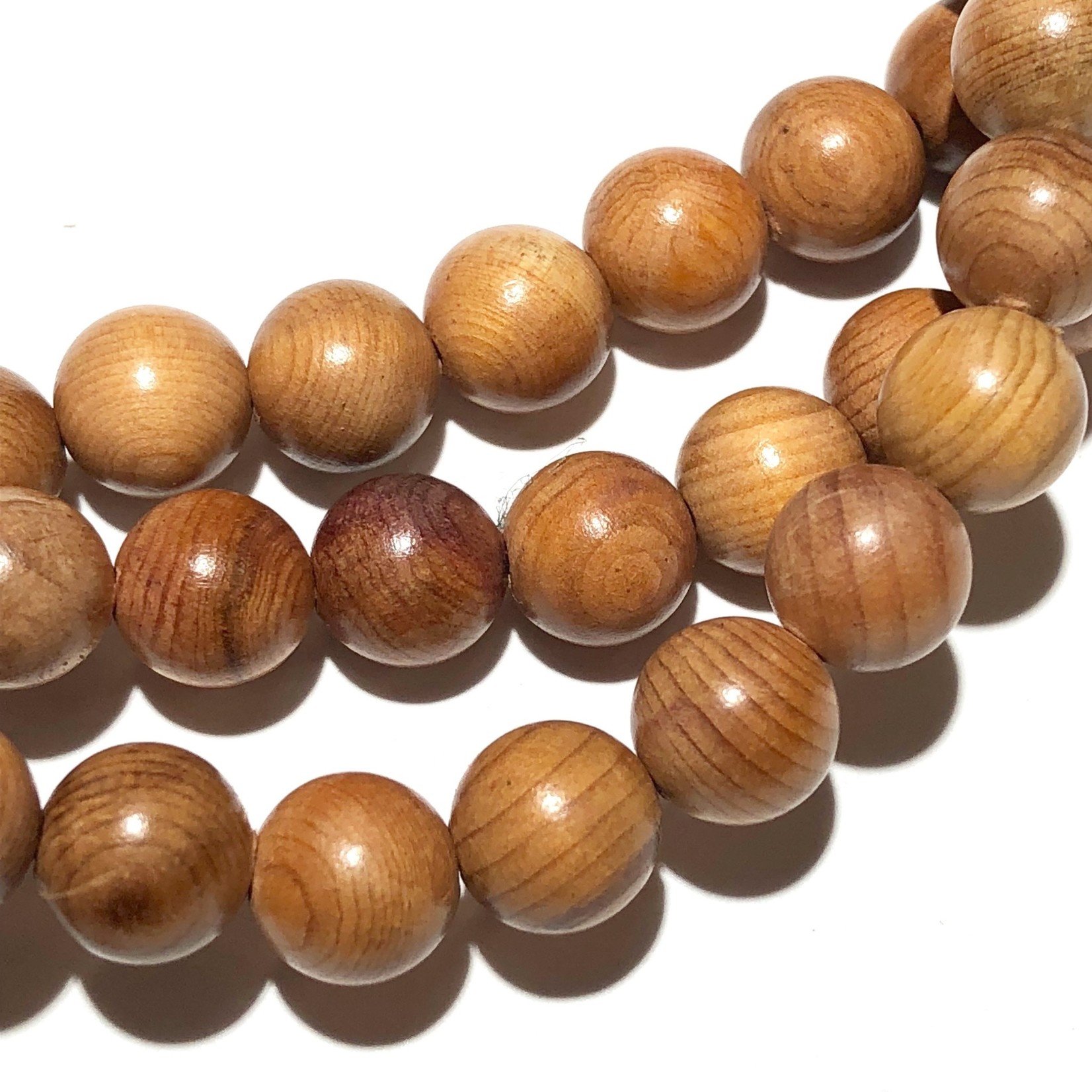 Natural Asian Yew Wood Beads 8mm 108 Pcs