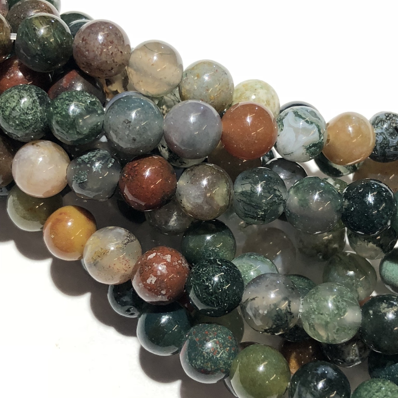 Natural Indian Agate 6mm Round