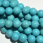 Magnesite Natural Dyed Turquoise 8mm Round