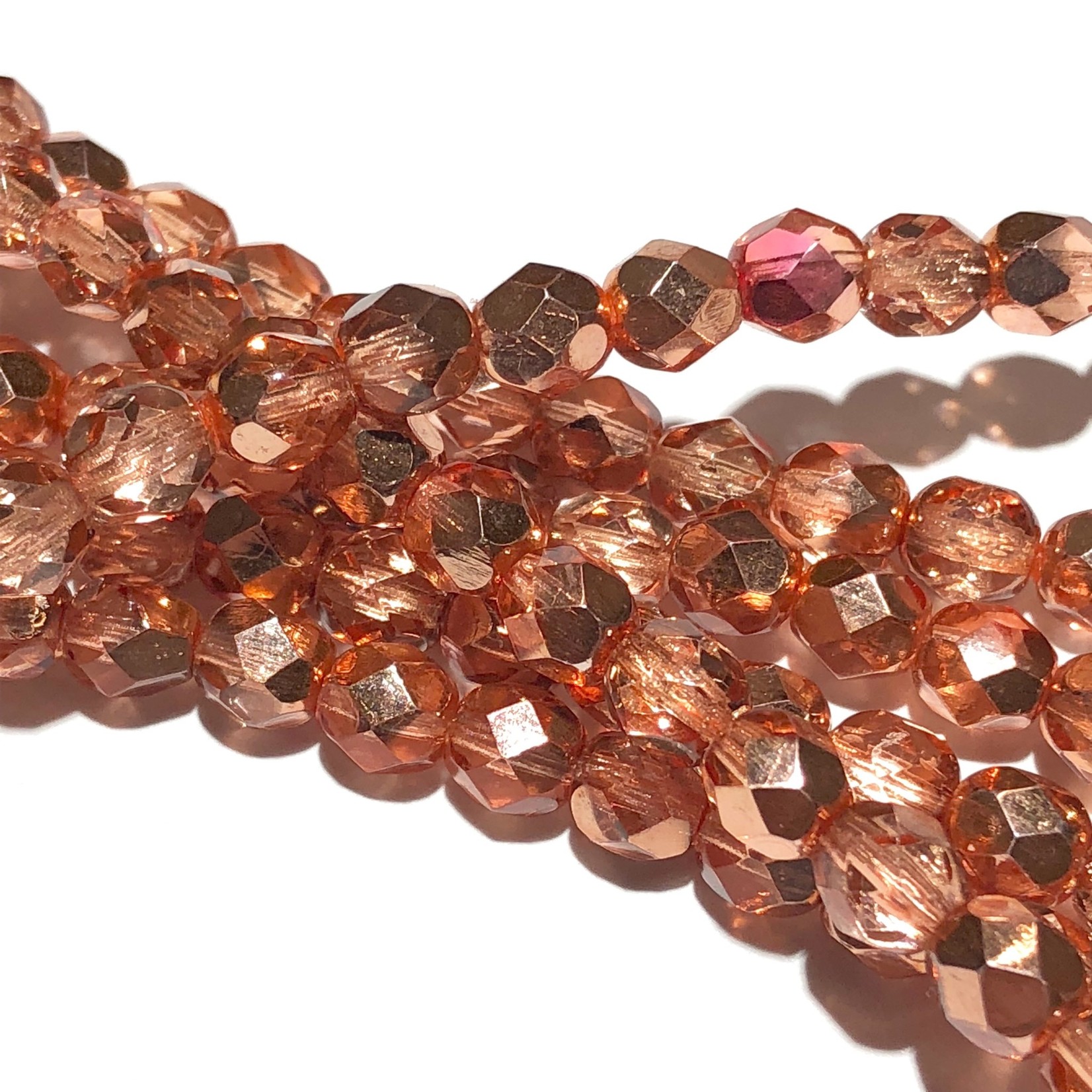 PRECIOSA Firepolish Metallic Copper Crystal 6mm