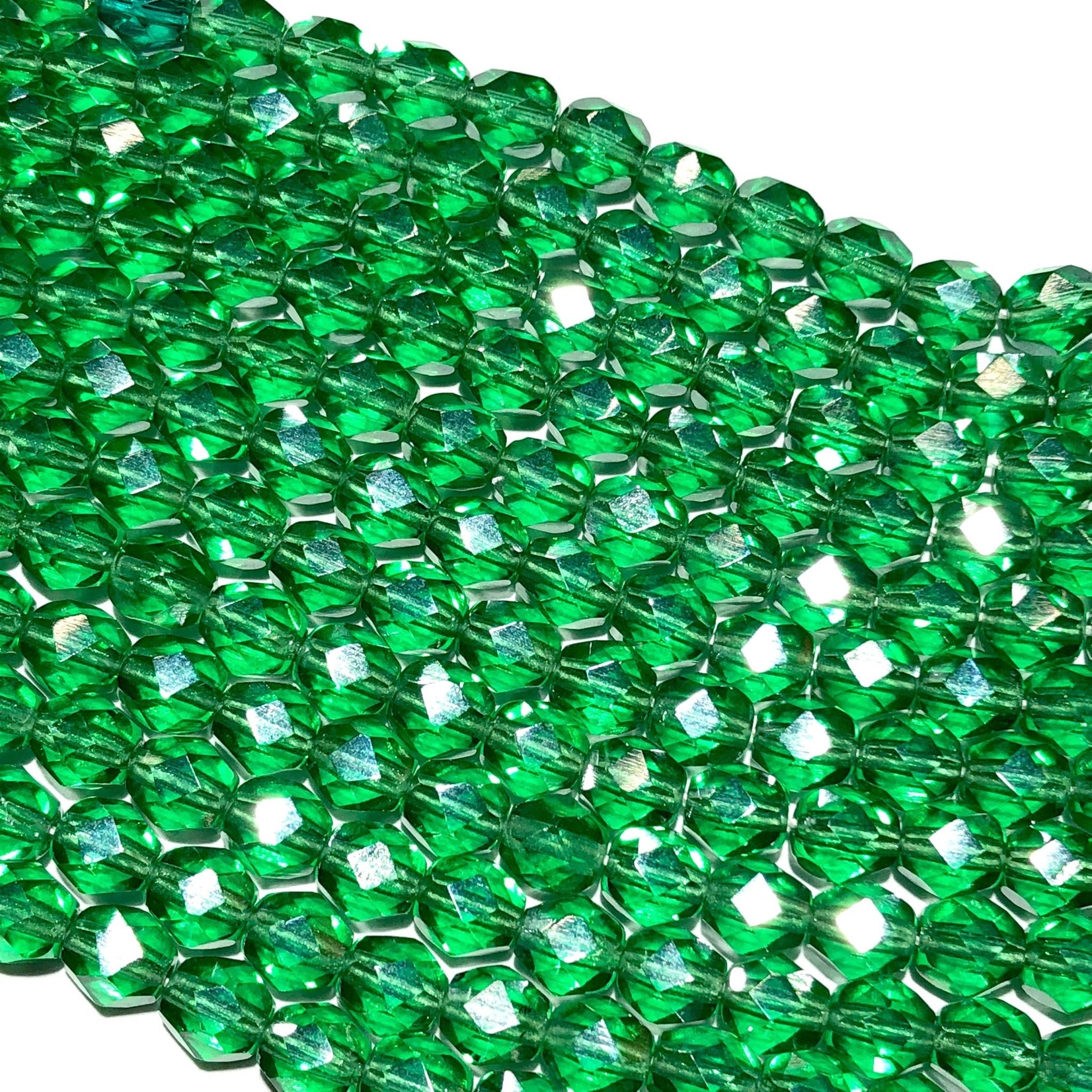 PRECIOSA Firepolish Emerald Luster 6mm