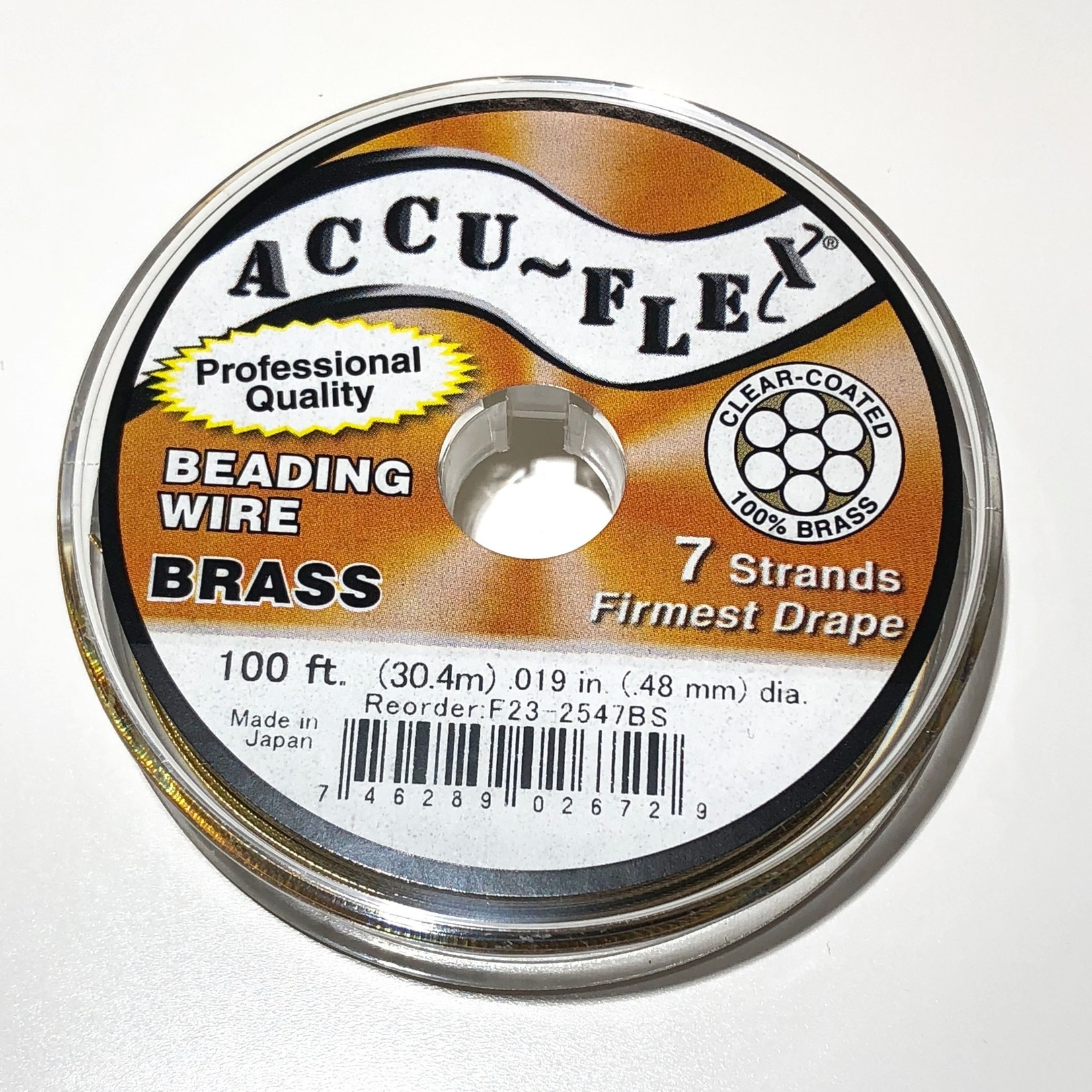 ACCU FLEX Bead Wire Brass 7 Strand .019in 100ft