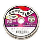 ACCU FLEX Bead Wire 21 Strand Steel .019in 30 Ft