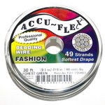ACCU FLEX Bead Wire 49 Str .019in, 30 Ft Forest Green