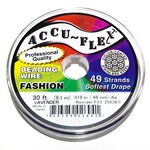 ACCU FLEX Bead Wire 49 Str .019in, 30 Ft Lavender