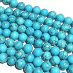 HOWLITE Dyed Turquoise Blue 6mm Round