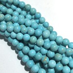 Magnesite Natural Dyed Turquoise 6mm Round