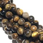 Natural TIGER EYE Grade B 6mm Round