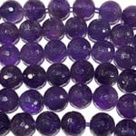 Amethyst Grade A 10mm Faceted 1/2 Strand