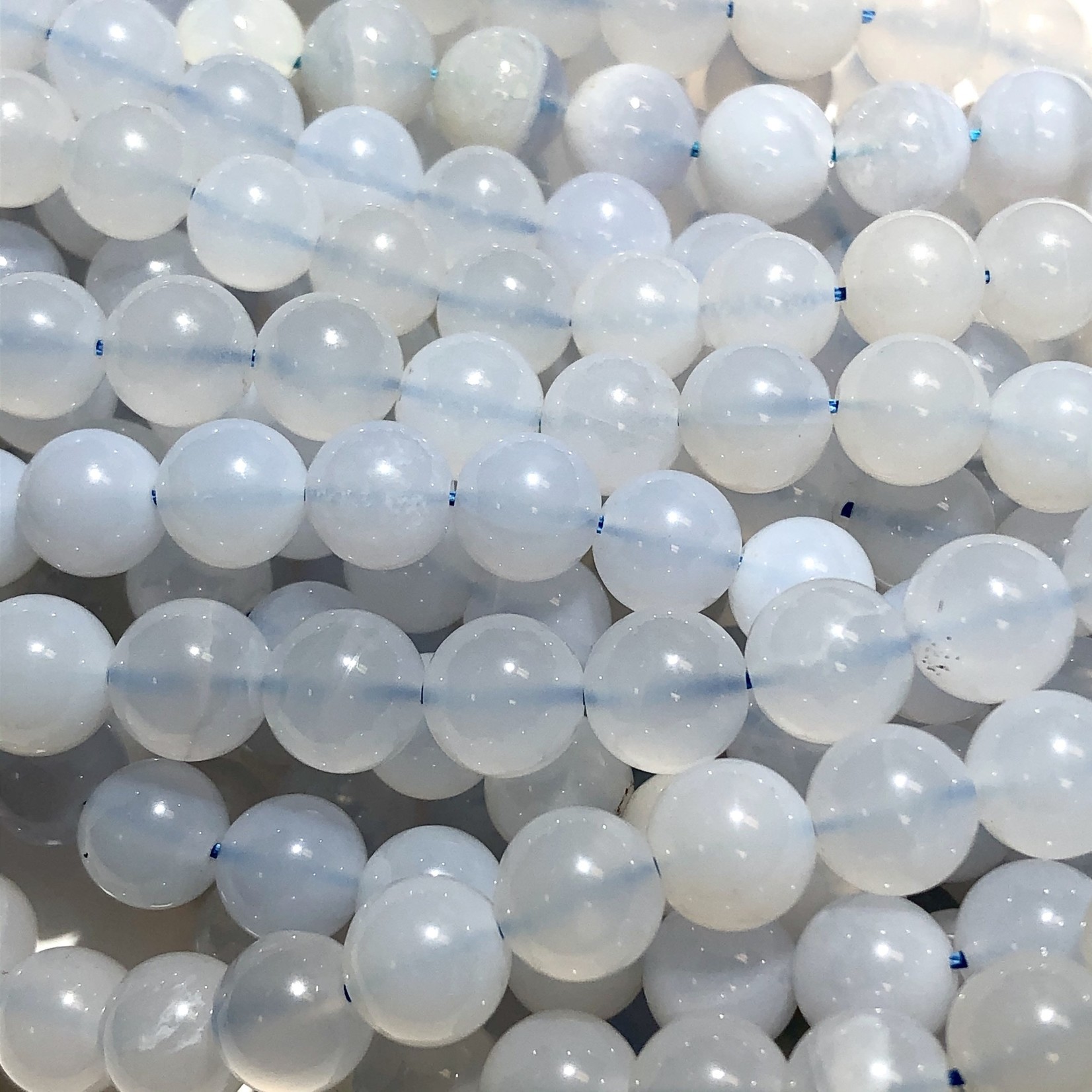 Blue Chalcedony Natural 8mm Round