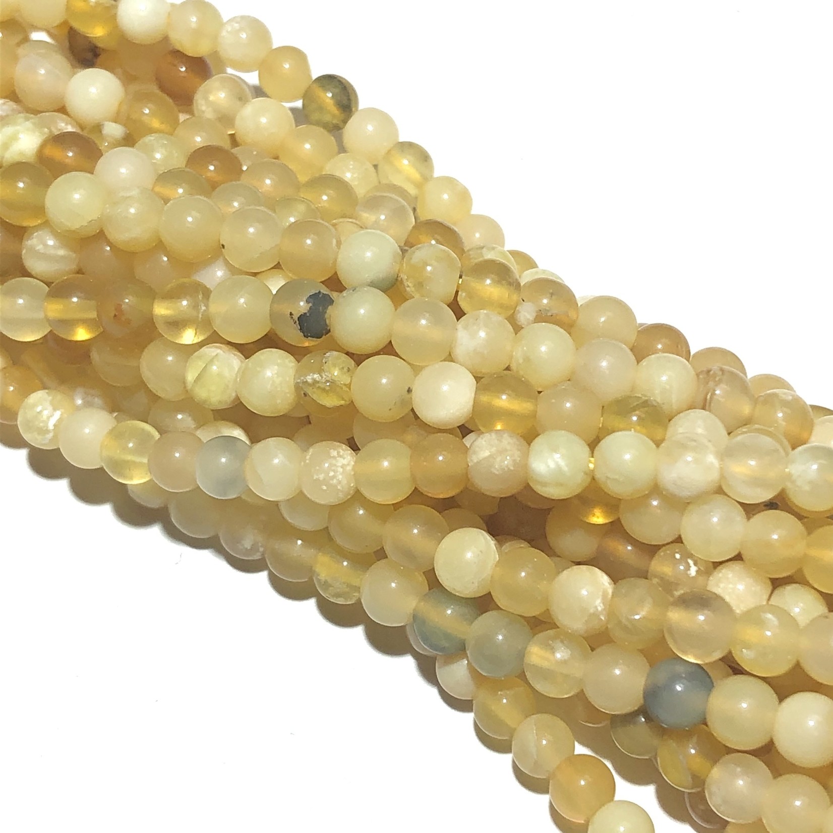YELLOW OPAL Natural 4mm Round