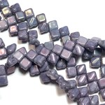 2-Hole SILKY Bead Purple Vega 40pcs 5mm