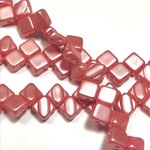 2-Hole SILKY Bead Pastel Light Coral 40pcs 6.5mm