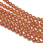 PRECIOSA Crystal Pearls 6mm Burnt Orange 75/Str