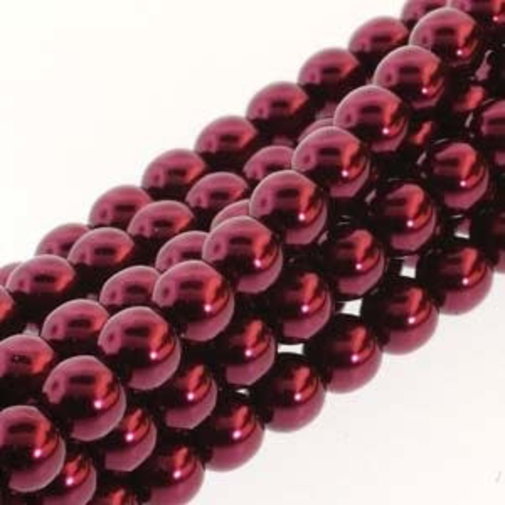 PRECIOSA Crystal Pearls 6mm Burgundy 75/Str