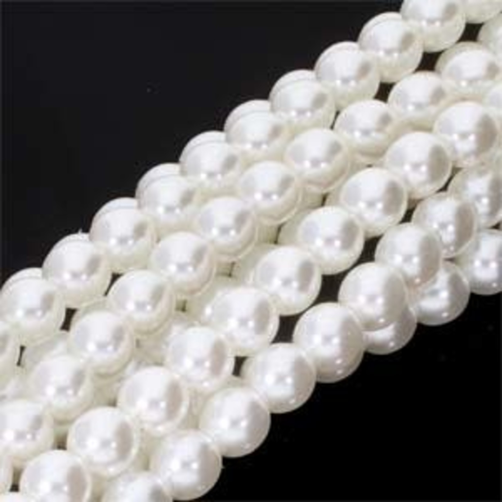 PRECIOSA Crystal Pearls 6mm White 75/Strand