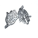 Stainless Steel Hamsa Hand Charms 2pcs/Pkg