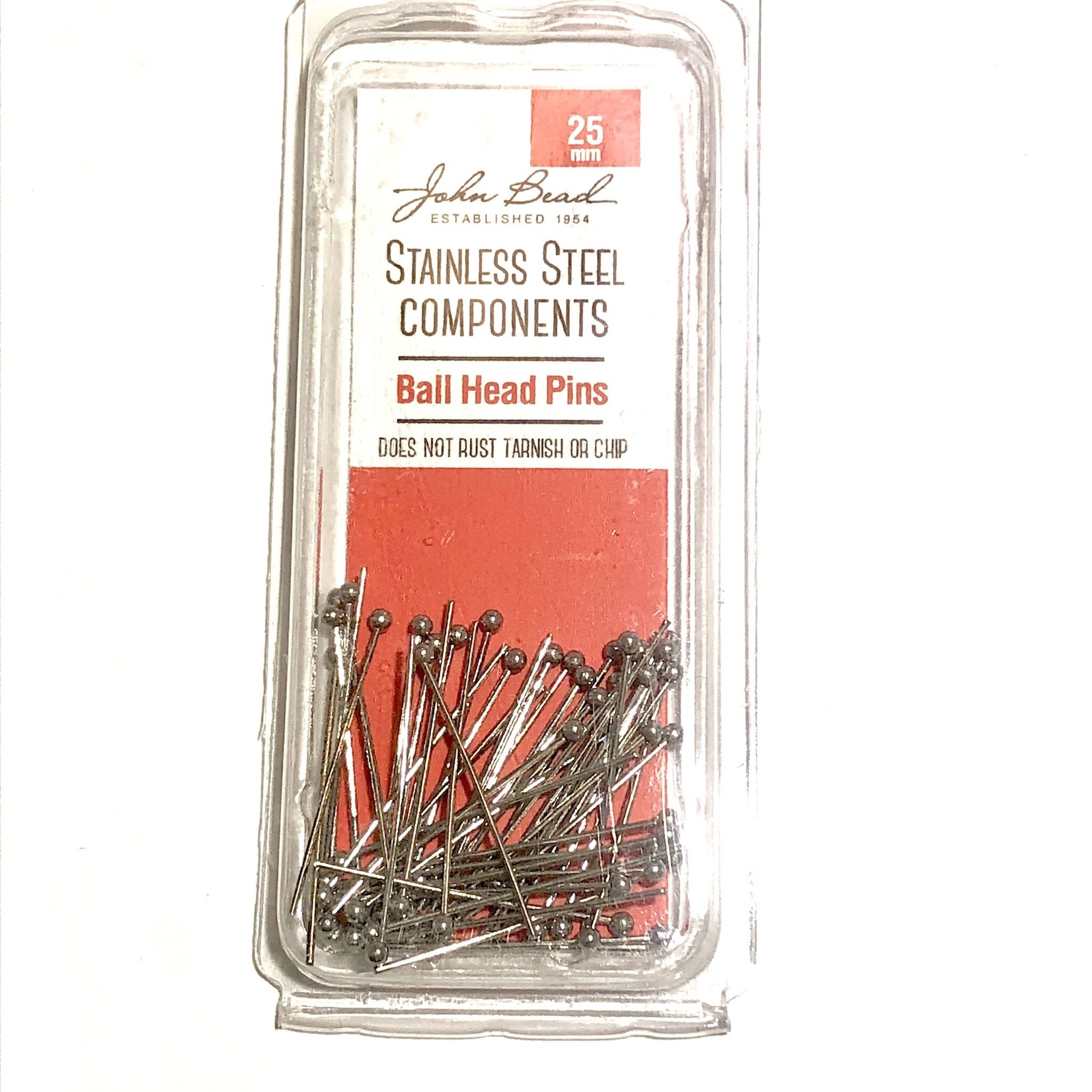 Stainless Steel Ball Head Pins 25mm 50pcs